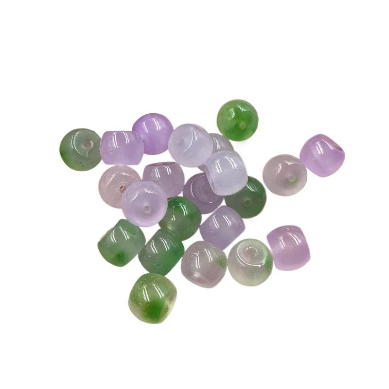 DIY Jewelry Accessories Ice Color Bashan Jade Old Beads 50 Loose Beads Wholesale in A Pack