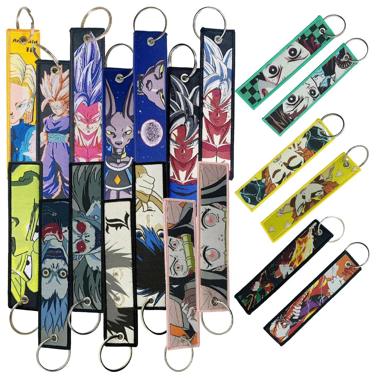 Anime Dragon Ball Z Kakarot Vegeta Embroidery KeyChains Tag Cars Backpack Chaveiro Keychain Keyring Accessories Toy Gift - view 3