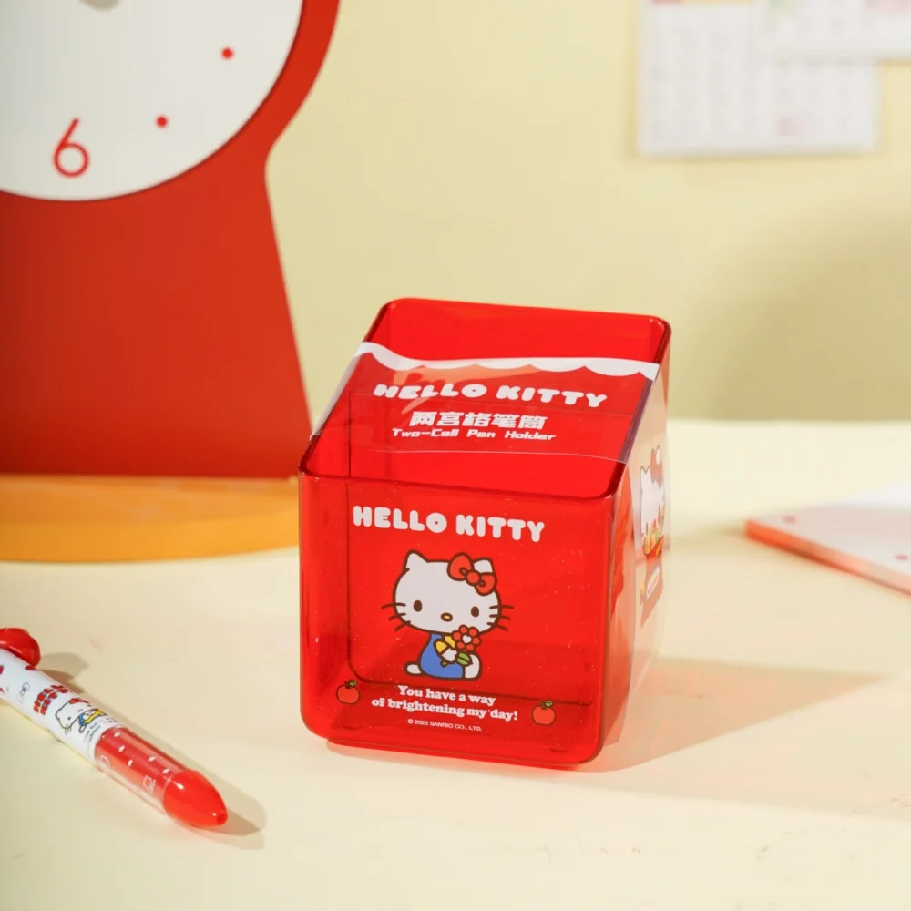 Genuine Sanrio Kawaii Pen Holder Hello Kitty Desktop Pencil Organizer School Office Stationery Supplies Birthday Gifts view 2