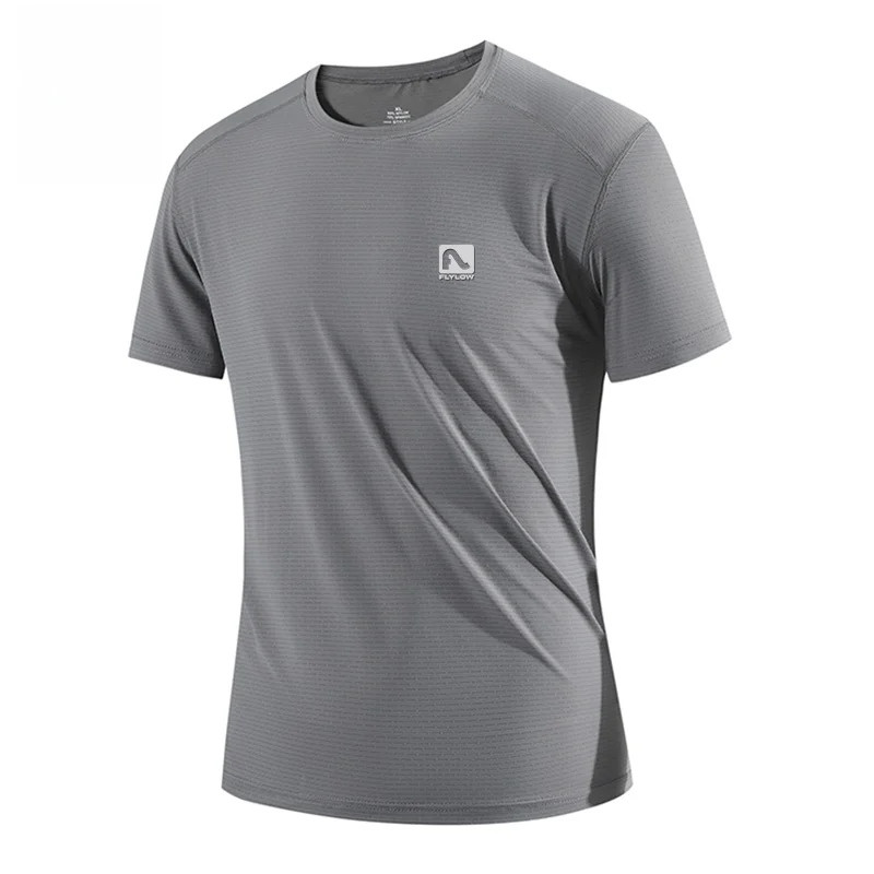 

Мужская футболка Flylow из ледяного шелка: быстросохнущая, дышащая, для фитнеса и тренировок, летняя спортивная одежда для бега