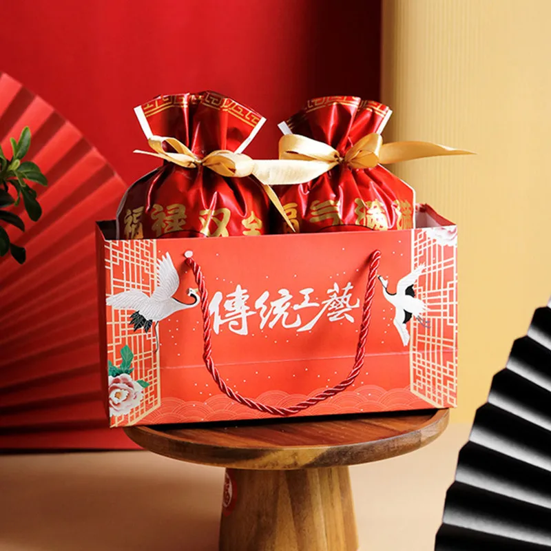 50 Stück Schneeflocken-Knusperbonbons im Set, Nougat-Zuckerbeutel mit Kordelzug, Geschenkverpackung für Kindergeburtstage – Detail 9