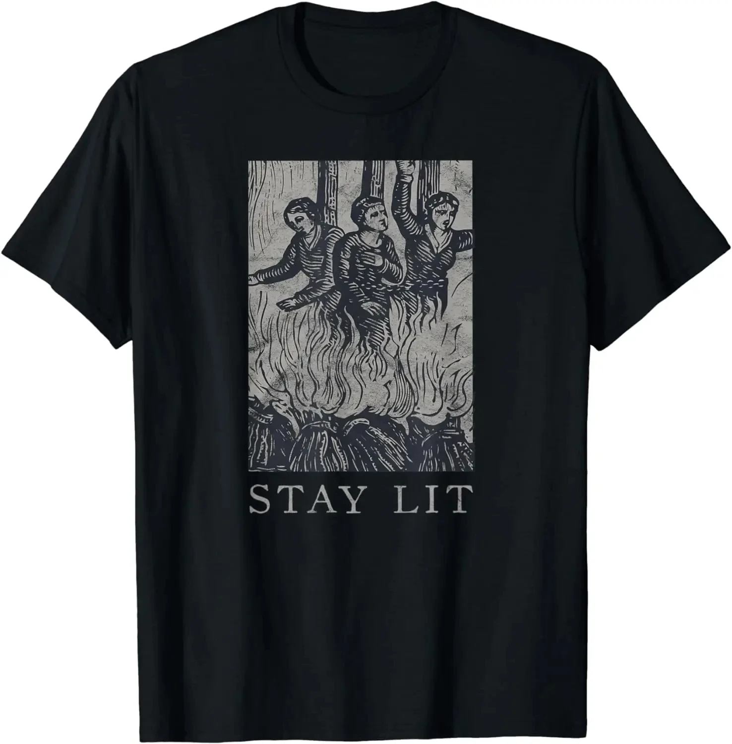 

Shirts for Gothic Y2k Top 50749 Occult Stay Lit Satan Devil Hell Unholy Antichrist Witch Short Sleeve T-Shirt graphic t shirts