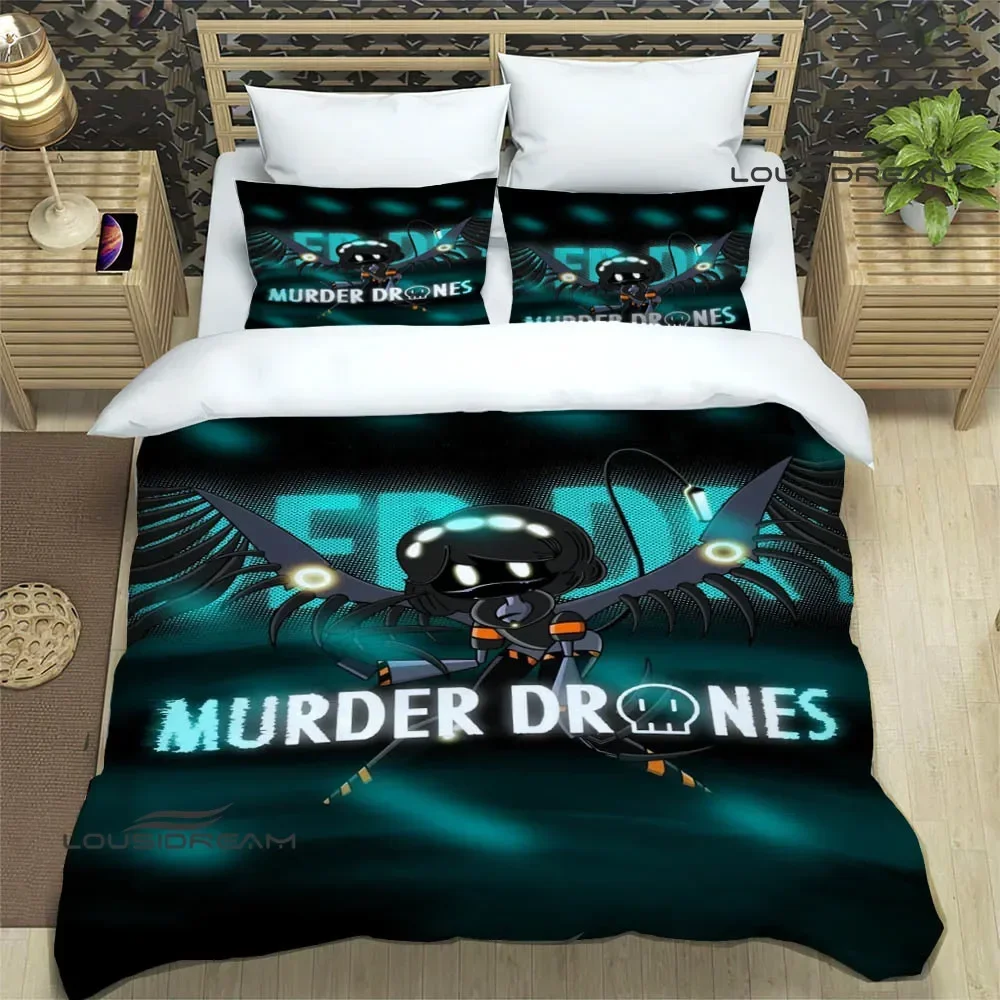 Murder-Drones Cartoon Printed Bedding Sets exquisite bed supplies set duvet cover bed comforter set bedding luxury birthday gift