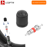 Wheel Tire Valve Core Repair Tool With Dustproof Caps Universal for Electric Scooter Bicycle Car Motorcycle ATV