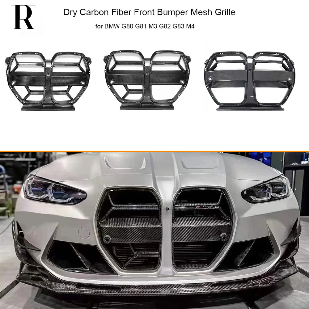 

Csl Style Dry Carbon Fiber Front Bumper Mesh Grill Grille for BMW G80 G81 M3 G82 G83 M4 2019-UP