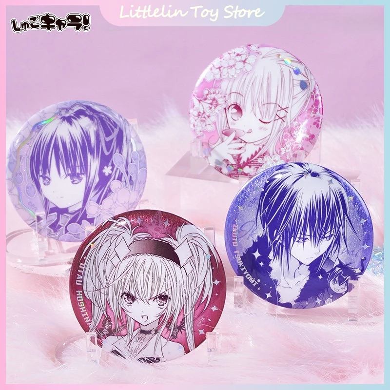 

Official Joyouth Shugo Chara Peripheral 75mm Ellipse Tinplate Badge Anime Goods Brooches Collect Pins Cute Cosplay Ornament Gift