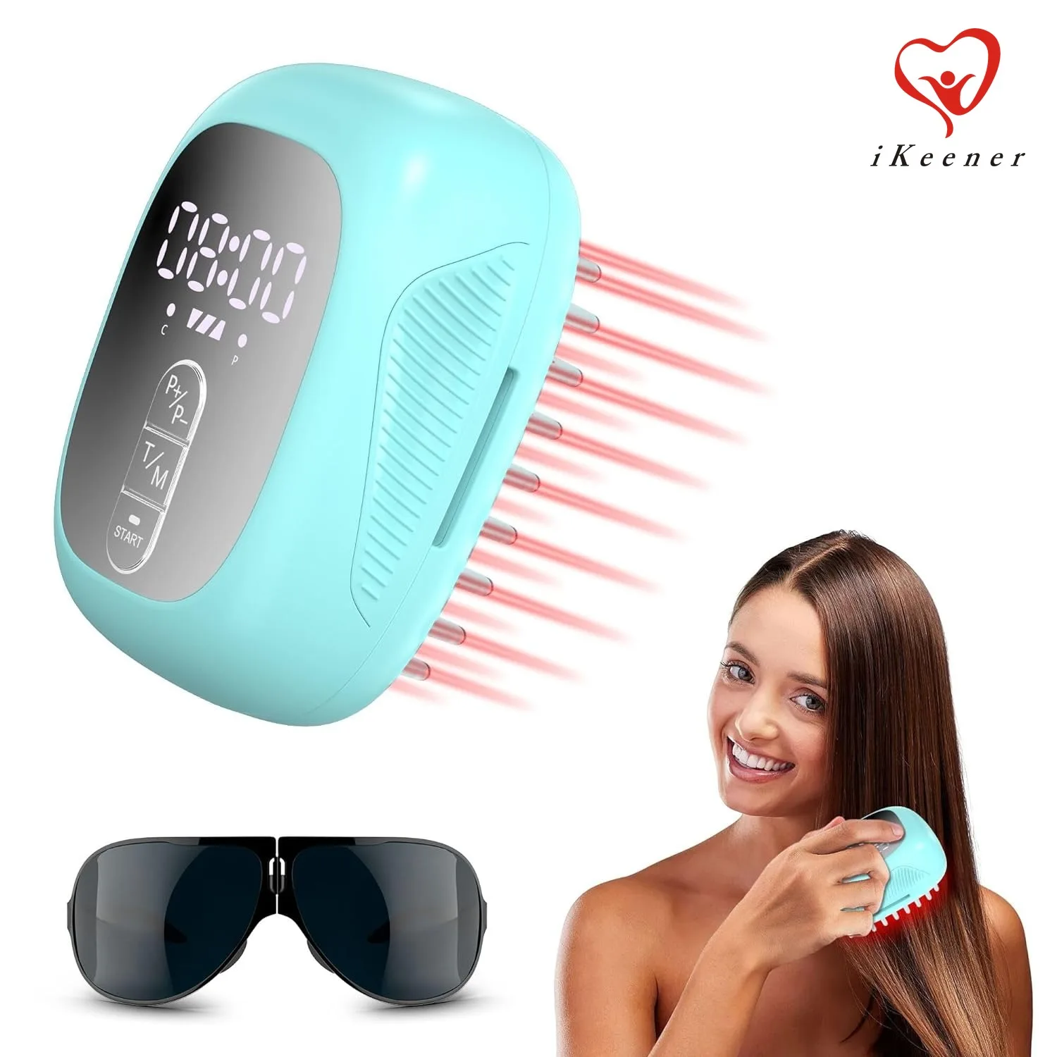 

Laser Therapy Hair Growth Comb is indicated to treat Androgenetic Alopecia Designed to Promote Hair Growth in Women and Men