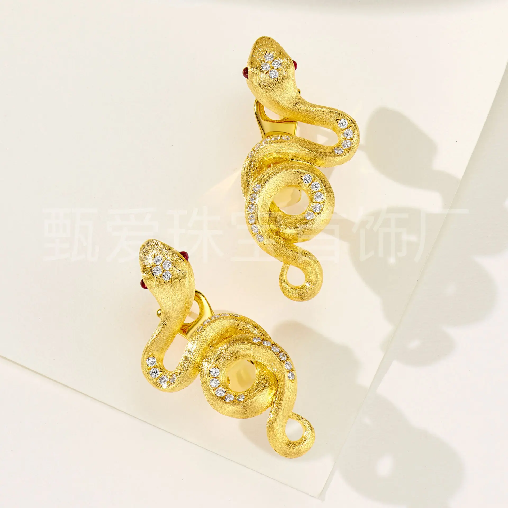 

Manufacturer Light Luxury Small Snake Brushed Ear Shot Color 0.3 Meters Electroplated Earrings Women's Ins Wind Daily Versatile