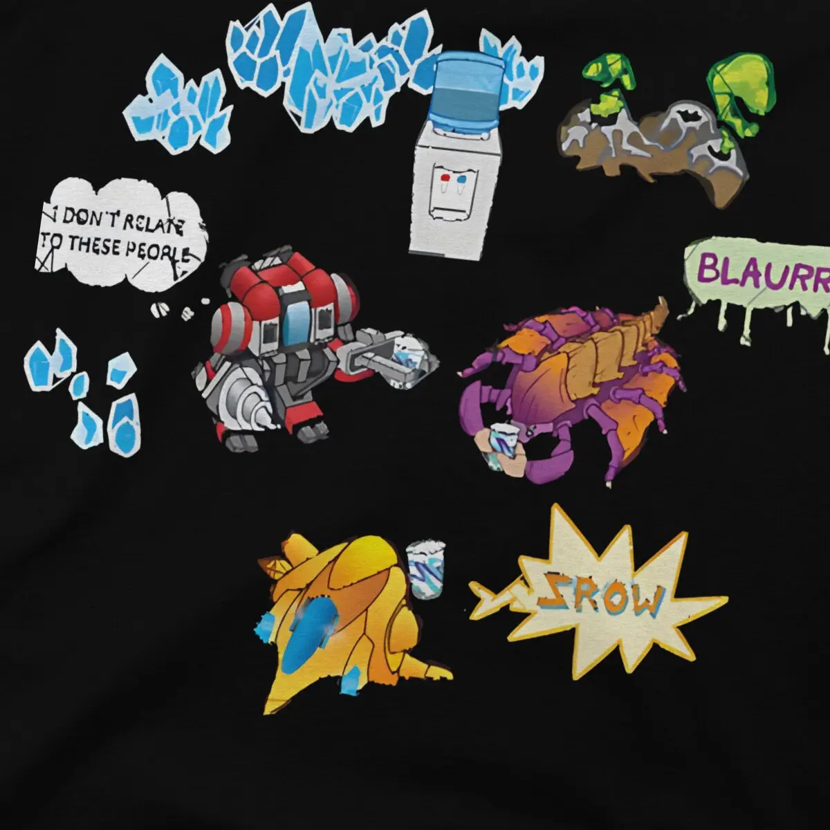 StarCraft Game Mineral Line Talk Tshirt Graphic Men Tops Vintage Goth Summer Clothing Cotton Harajuku T Shirt