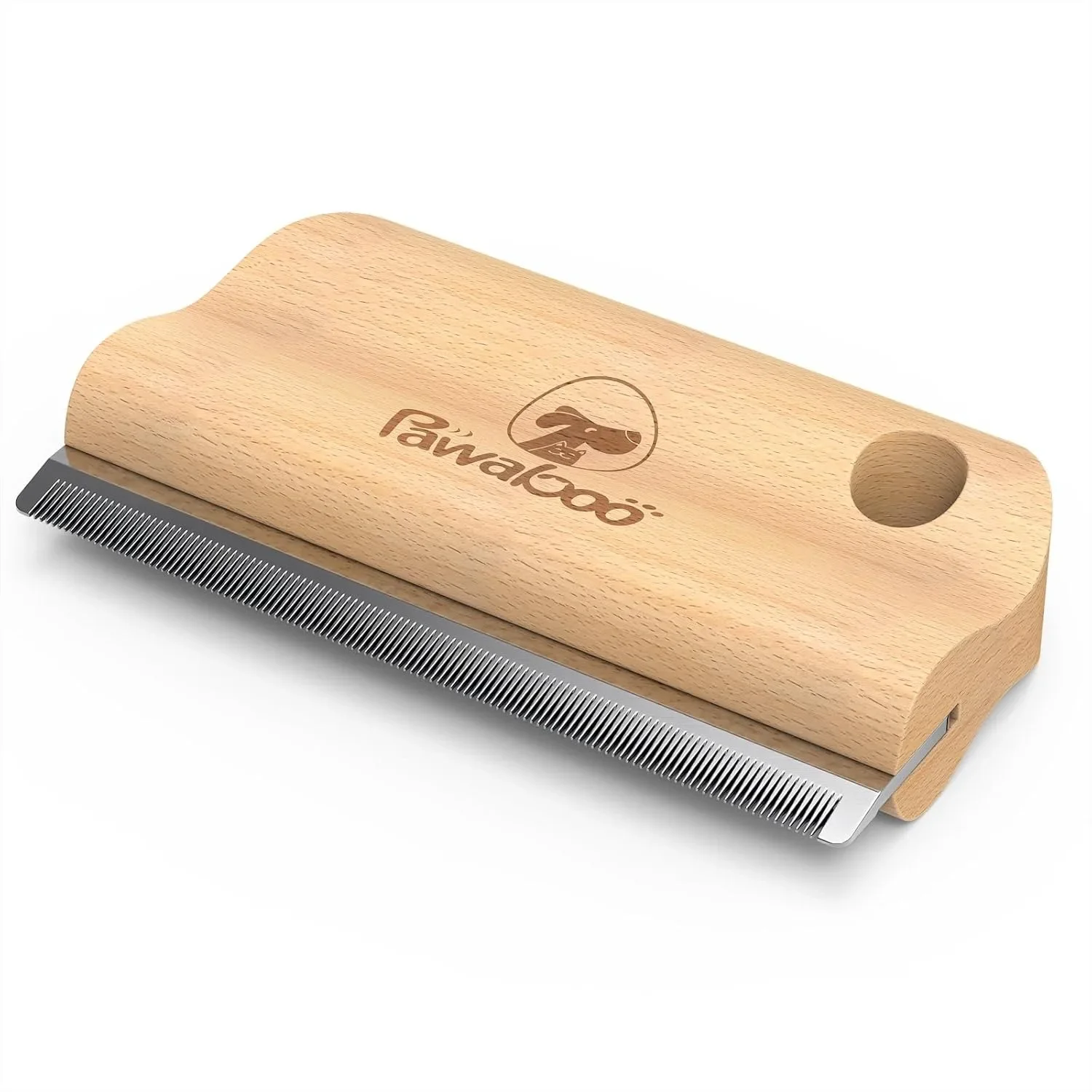 

Deshedding Brush For Dogs & Cats, Dog Hair Removal Comb With Ergonomic Wooden Handle, Grooming Brush For Long Hair Pets, 5.1 Inch