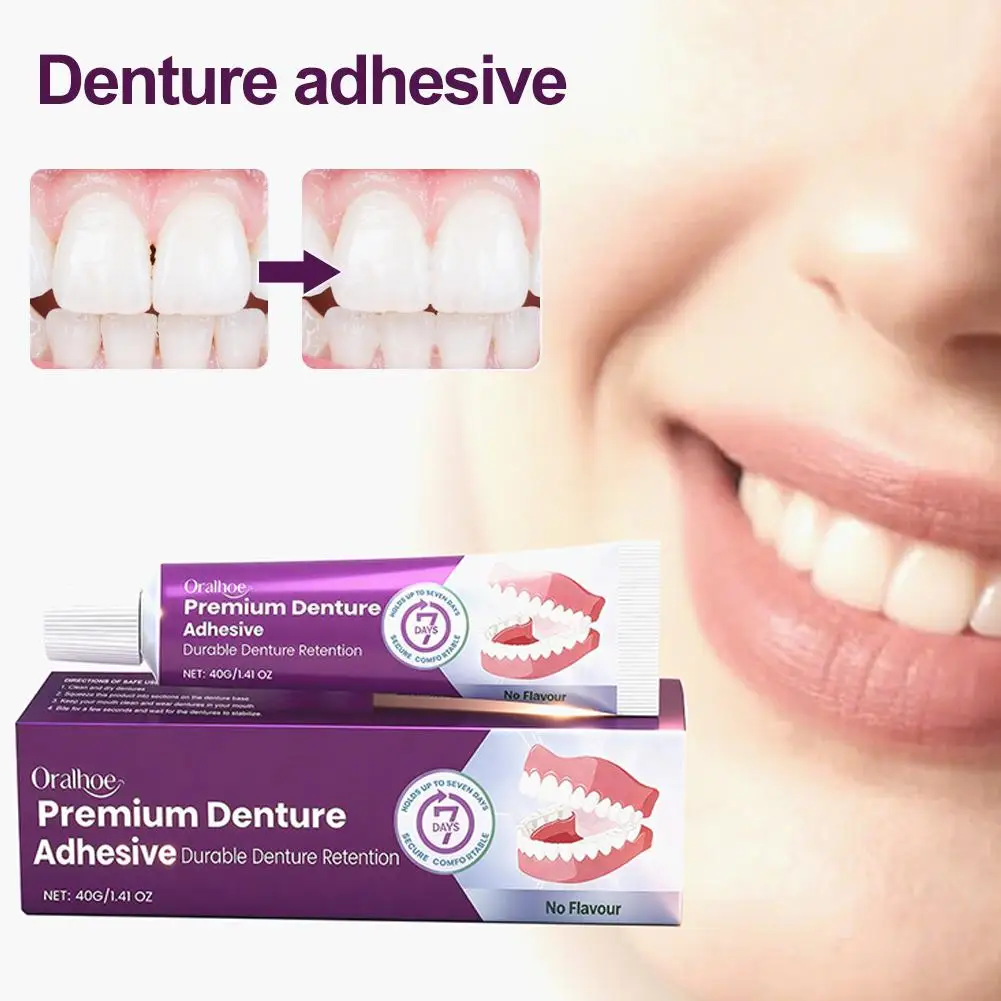 

Клей для фиксации зубных протезов: улучшает комфорт при ношении, предотвращает расшатывание протезов, термопластичный клей для ухода за полостью рта, 40 г.