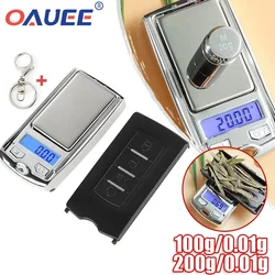 1Pc Portable Mini Digital Pocket Scales 200g/100g 0.01g for Gold Sterling Jewelry Gram Balance Weight Electronic Scales