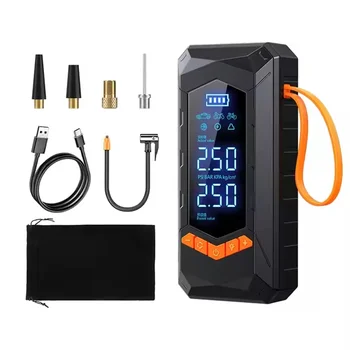 BUVAYE 有線/無線車載充氣泵/輪胎充氣泵/空氣壓縮機/充氣泵/便攜式輪胎充氣泵,3米電源線 6 最佳銷售 便攜式輪胎充氣機 - №5