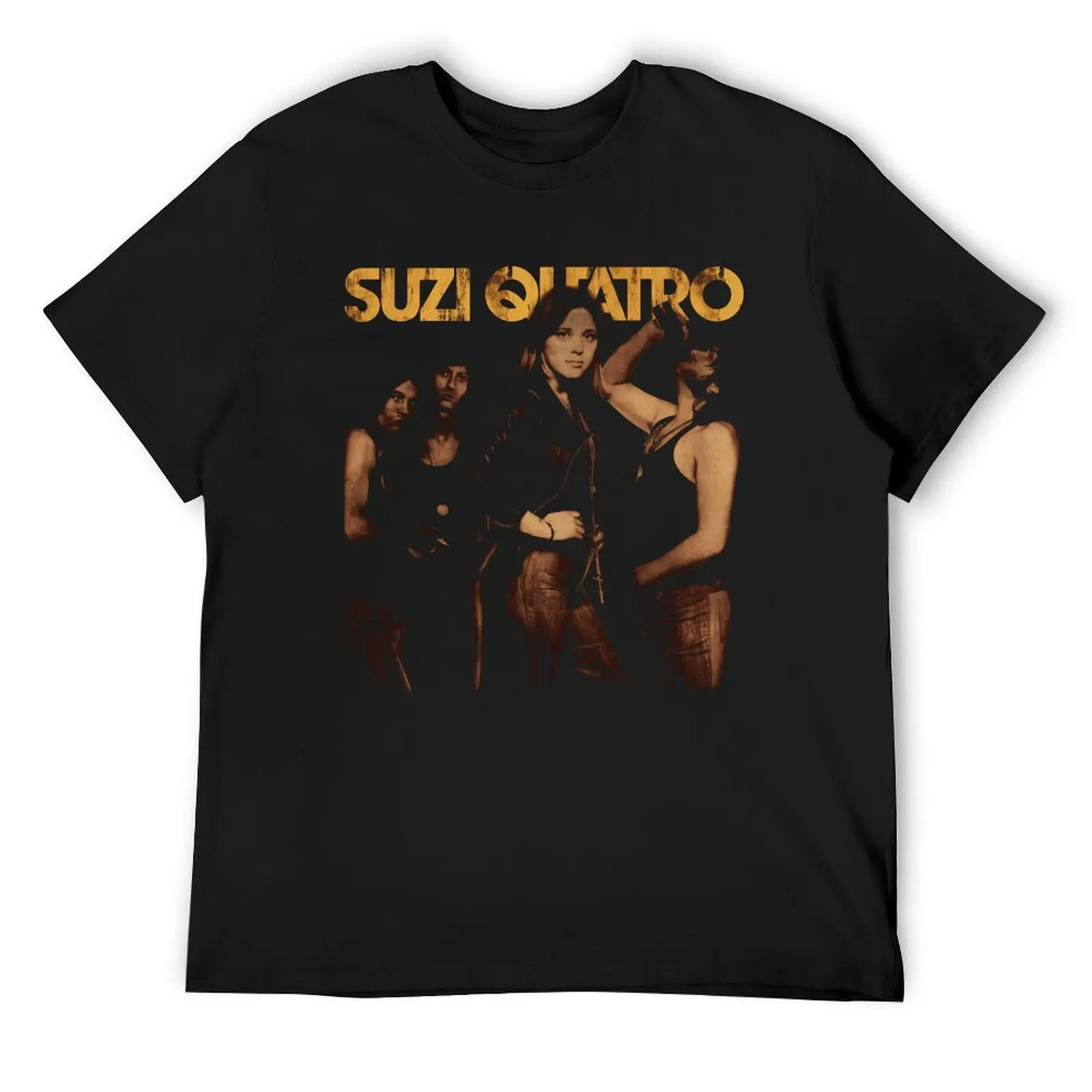 

Suzi Quatro Distressed Retro Vintage T-Shirt summer clothes hippie clothes cheap stuff mens clothing