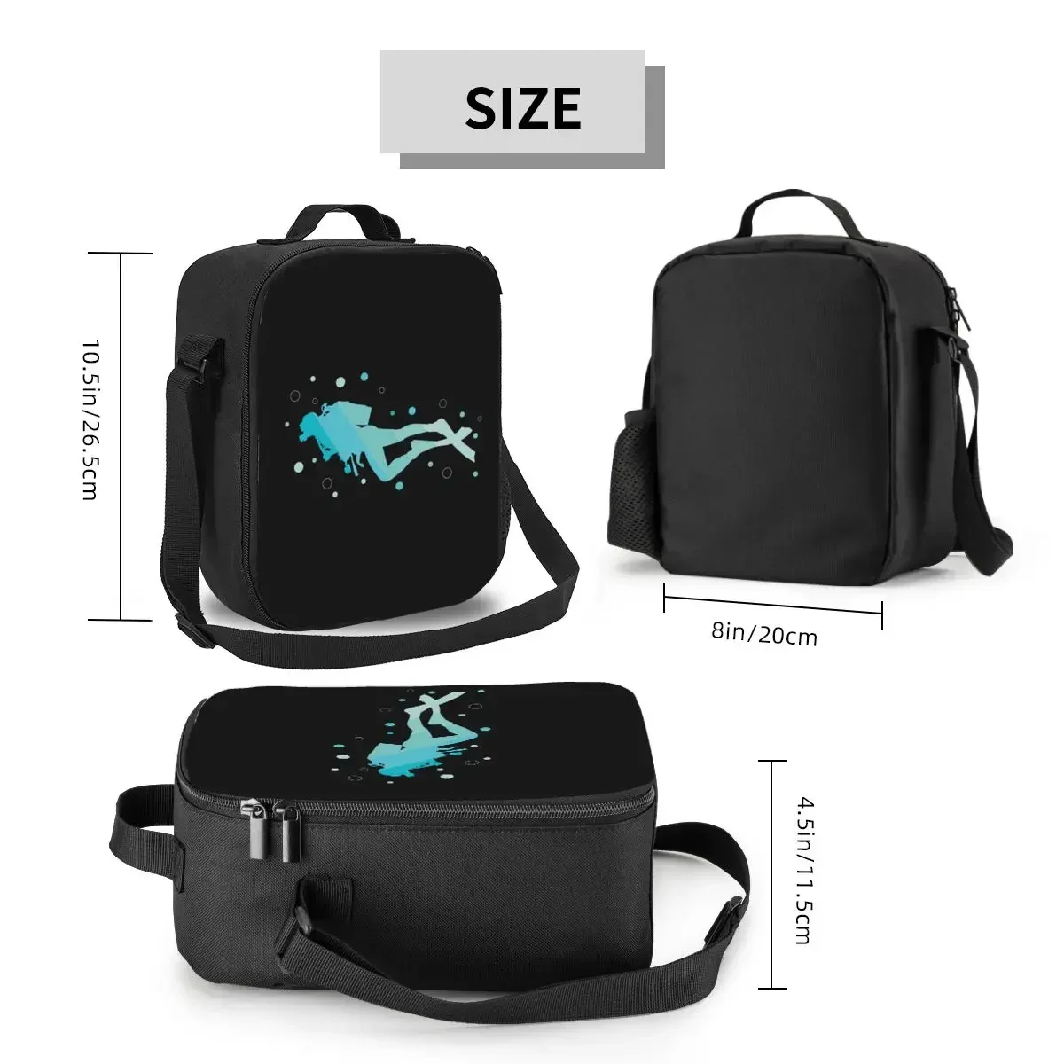 

Custom Diver Lunch Bag Women Warm Cooler Insulated Lunch Box for Kids School