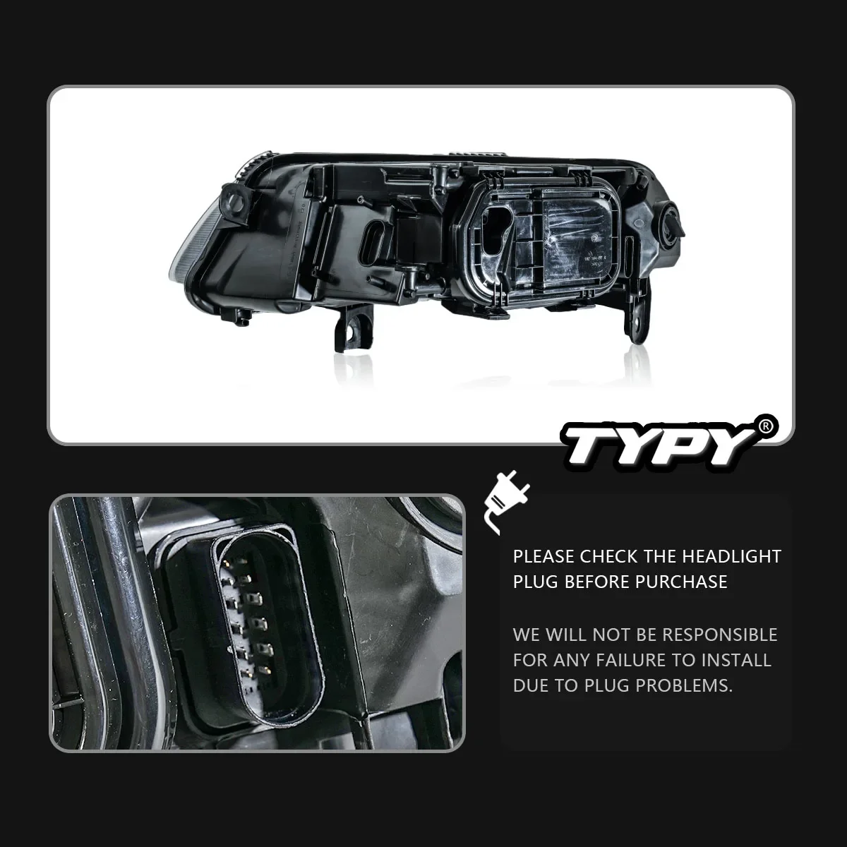 

TYPY Car Light For Audi A6 2005-2012 Headlight LED Projetor head Lamp Daytime Running Light Automotive Accessories