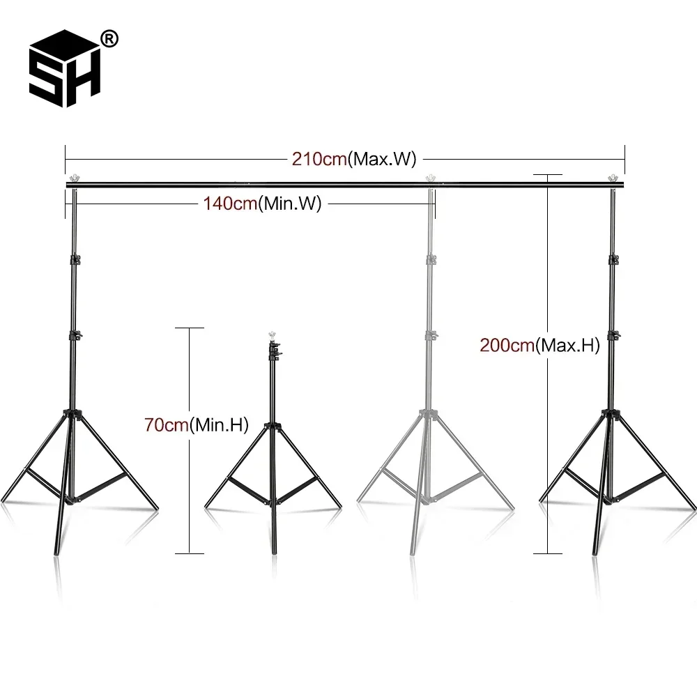 3 Size Background Stand Kit Adjustable Support System Backdrops For Photography Photo Studio Chromakey Green Screen Frame