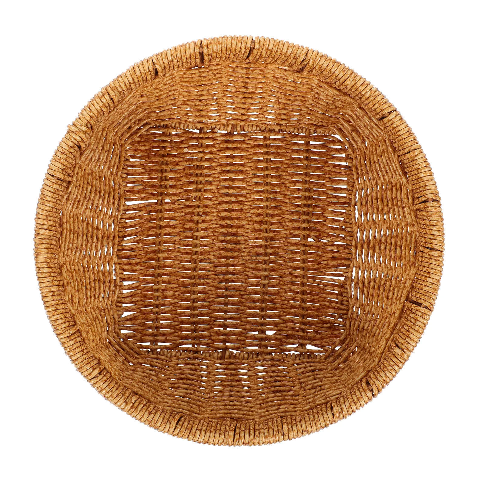 

Imitation Rattan Storage Basket Countertop Egg Fruit Container Practical Desktop Organizer Wear Resistant Multi Function