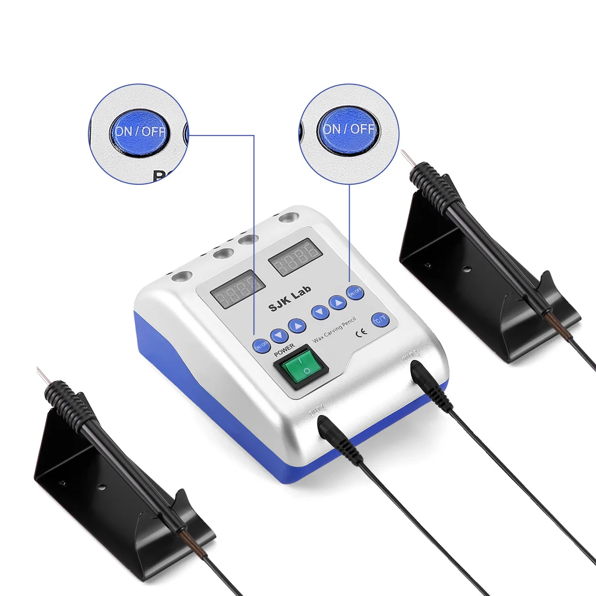 Dental elektryczne Waxer wosk nóż rzeźba zawiera 6 porady + 2 długopisy US Plug-110V ue Plug-220V