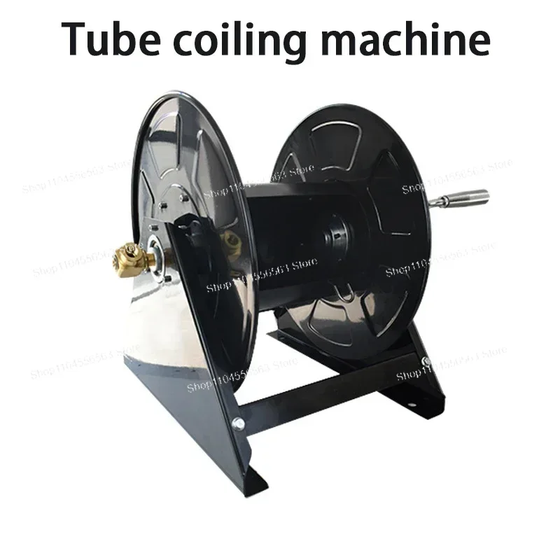 بكرة خرطوم كرنك يدوية شديدة التحمل، بكرة تخزين فولاذية دوارة لكابلات الخراطيم ذات سعة كبيرة وتنظيم الأنابيب