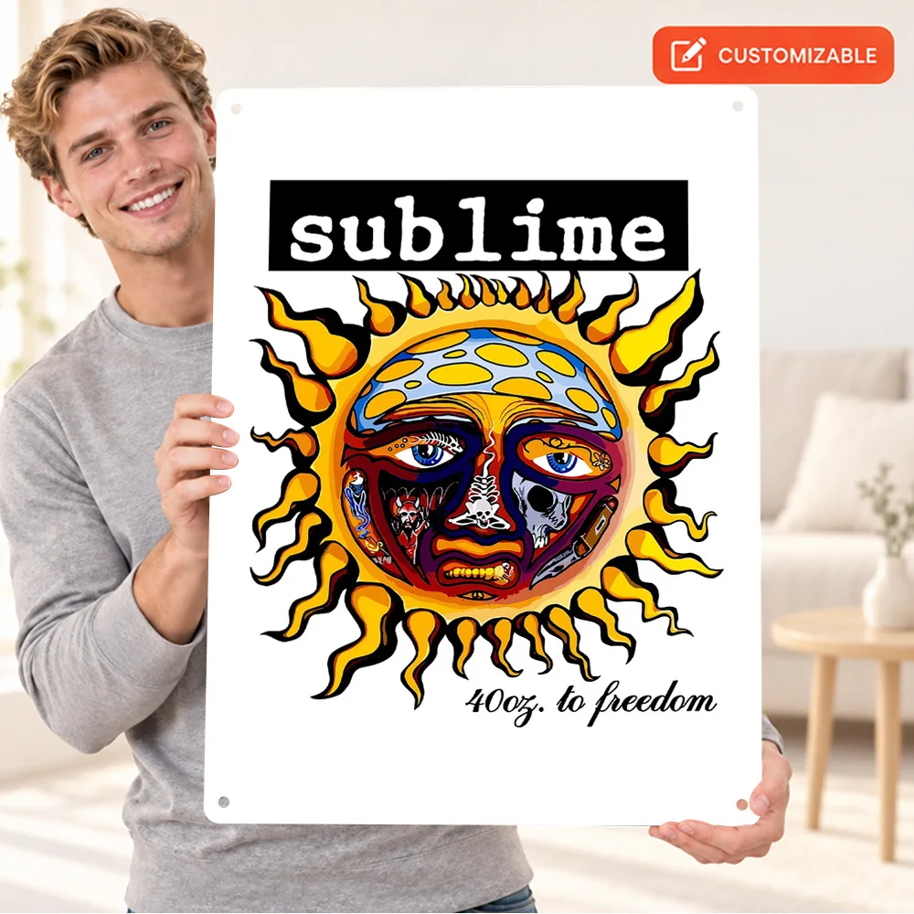 Sublime 40oz To Freedom Album Aluminum Poster Customized Metal Sign Contemporary Design Wall Art For Home Office Music Fan Gift
