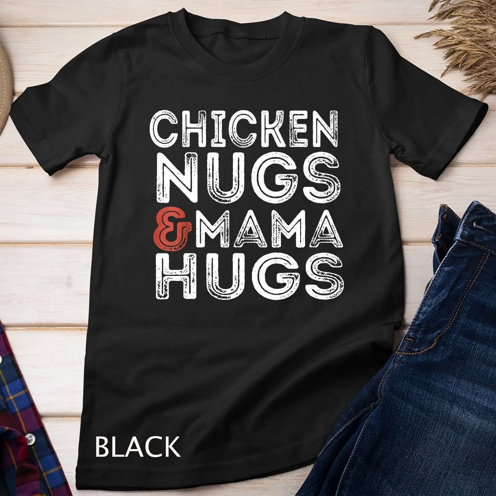 Chicken Nugs and Mama Hugs Kids Unisex T-shirt