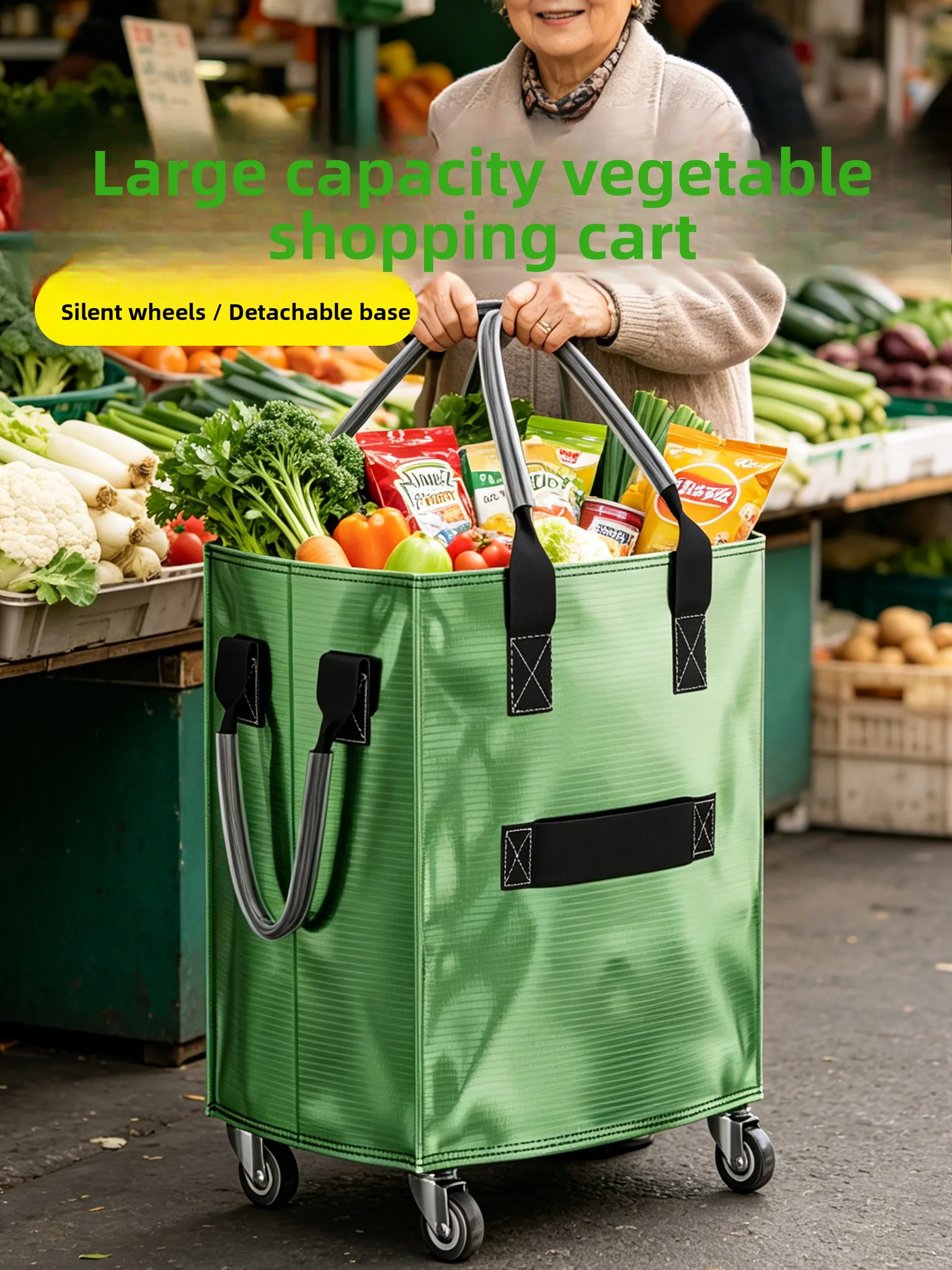 portable-folding-shopping-cart-vegetable-buying-small-pulling-car-camping-outdoor-insulation-household-goods-retrieval-tool