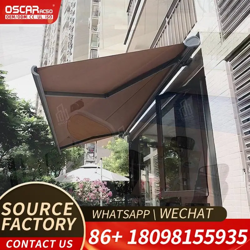 Outdoor Retractable Aluminum Canopy Eco Friendly Awning for Garden Patio Balcony Retractable Awning