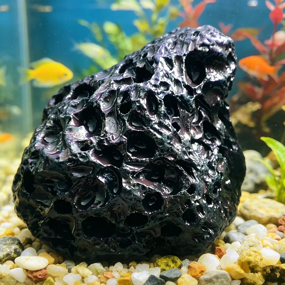 Natural Aquarium Fish Tank Filter Media Volcanic Rock Biological Ball Bio Filter Clear Water Decoration Honeycomb Filter Stone