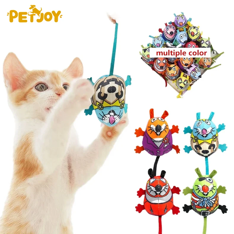 Jouet pour chat en peluche souris, style moderne, écologique, infusé à la catnip, coloré, interactif, mignon, en fourrure, vente chaude