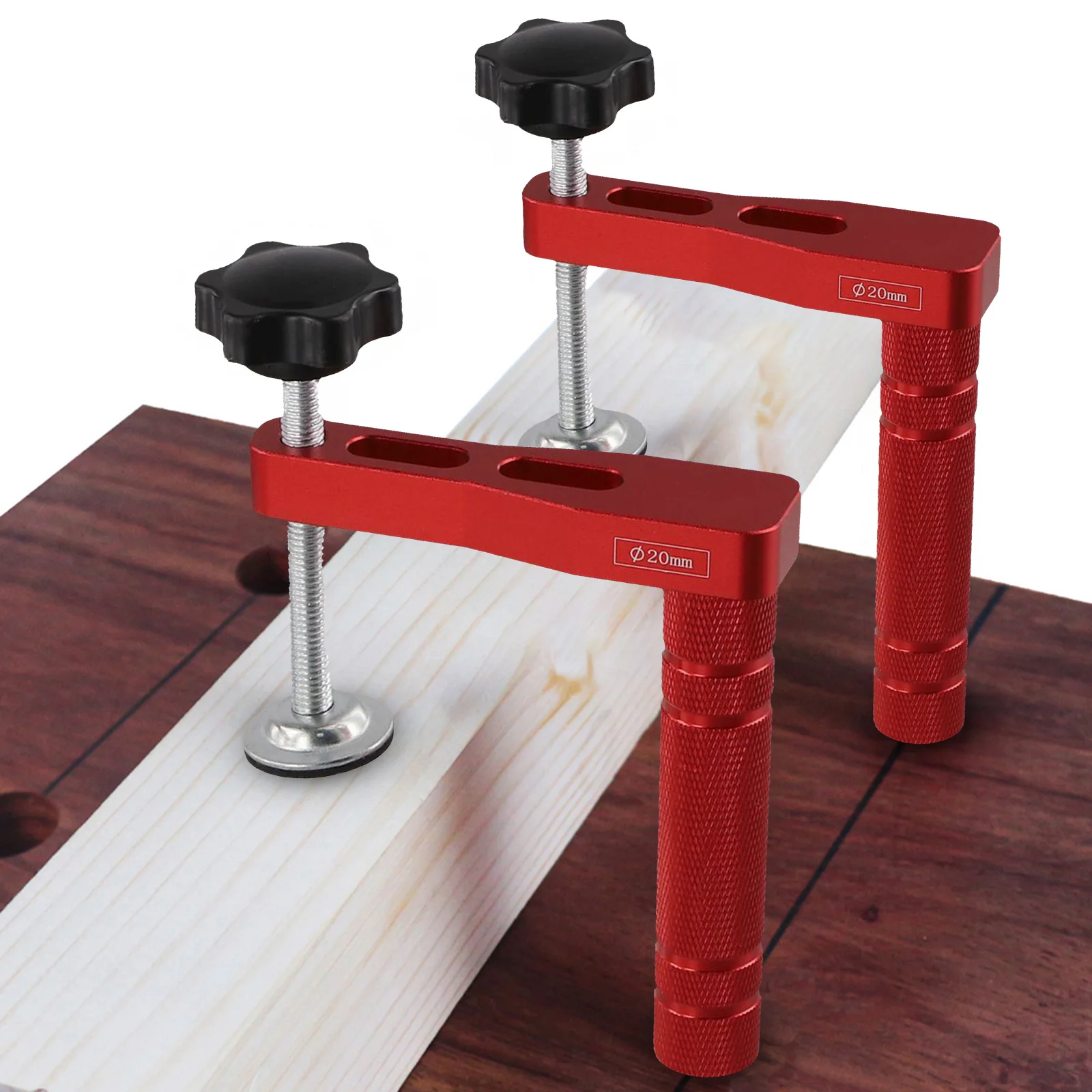 

2 шт., 19/20 мм, удерживающий отверстие, настольный фиксированный зажим для деревообработки, настольные инструменты для мастерской, аксессуары
