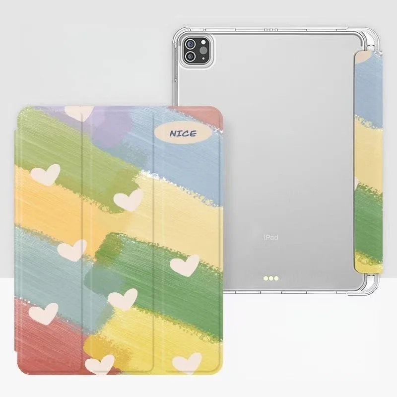 

Rainbow Tablet Case for Ipad 11th A16 11in Pro M4 Air7 M3 Tri-Fold Case Air2 9.7in 6th 7/8/9/th 10.2 10th 10.9 Air4/5 Air6 Cover