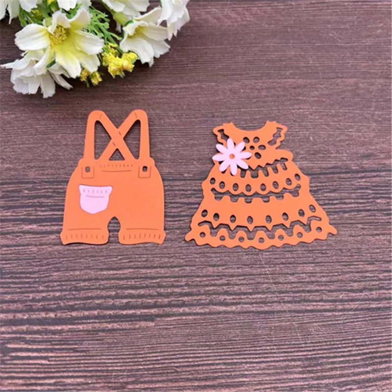 2Pcs Strap pants skirt Metal Cutting Dies Stencils For DIY Scrapbooking Decorative Embossing Handcraft Template