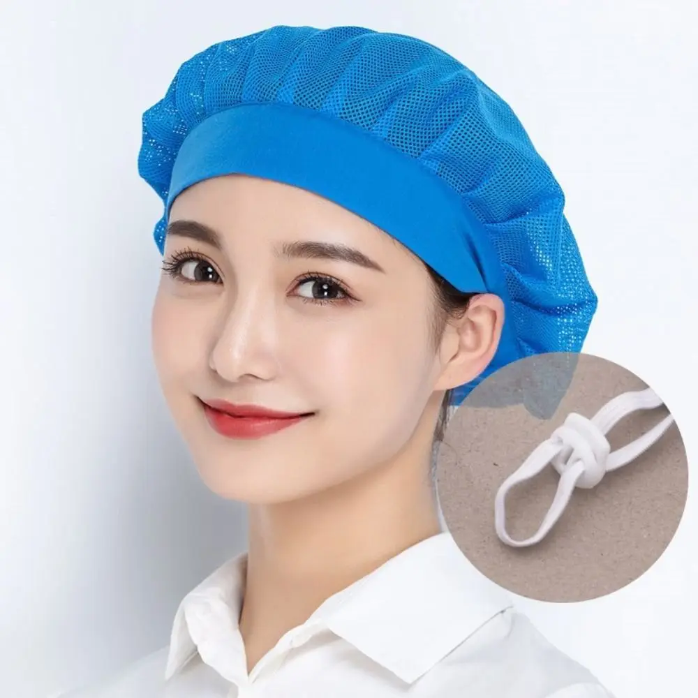 Cook Accessories Hair Nets Work Hat Mesh Smoke-proof Dust Chef Hat Breathable Work Wear Cooking Hygienic Cap Food Service
