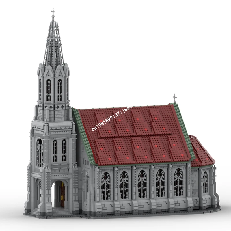 New City Hot Selling Street View Moc Modular Big Church Model Building Blocks Diy Creative Ideas Kid Toy Birthday Christmas Gift