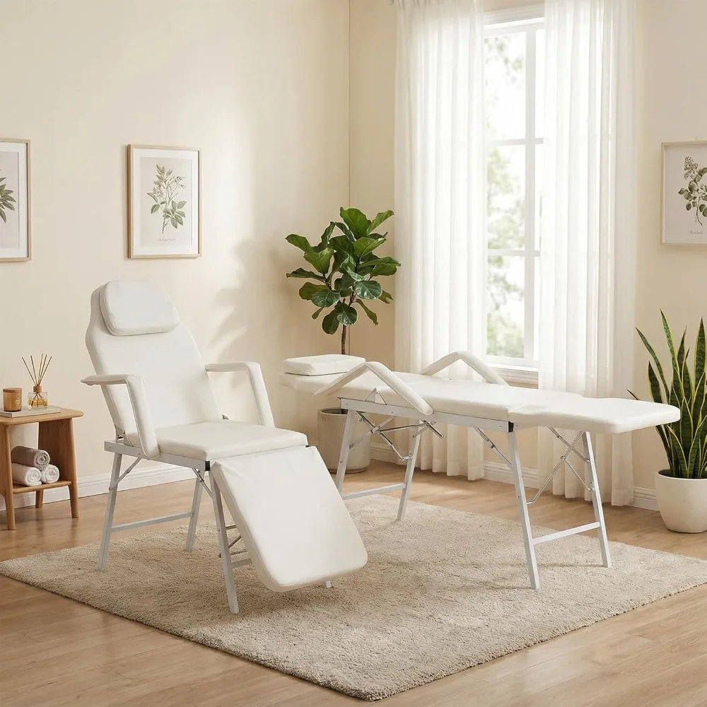 

Portable Massage Bed Tattoo Chair, 73 Inch Adjustable Facial Table for Salon Beauty Spa w/Carrying Bag, Folding Spa, Customized