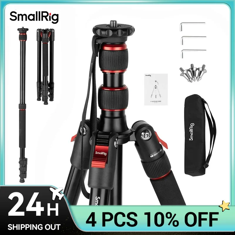 Aluminiowy statyw SmallRig T-10 Kompaktowy, lekki, składany statyw może udźwignąć 15 kg. Nadaje się do różnych scenariuszy dla telefonu z aparatem 3983