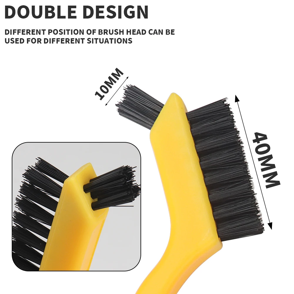 7Inch Brass Cleaning Brush Mini Stainless Steel Brush Metal Burr Polishing Rust Removal Kitchen Dirt Cleaning Nylon Brush 3pcs