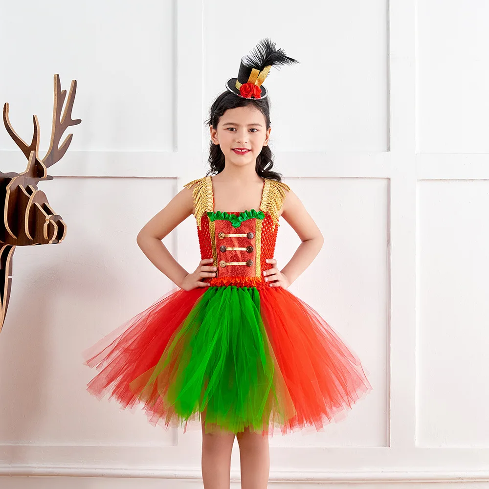 Christmas Children's Clothing Nutcracker Role-playing Dress Girls Stage Performance Tutu Dress