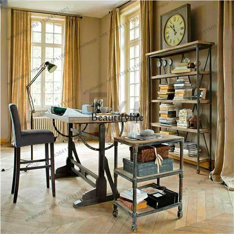 yj58 American-Style Solid Wood Hand-Painted Easel Painting Table Design Workbench Simple Bevel Desk