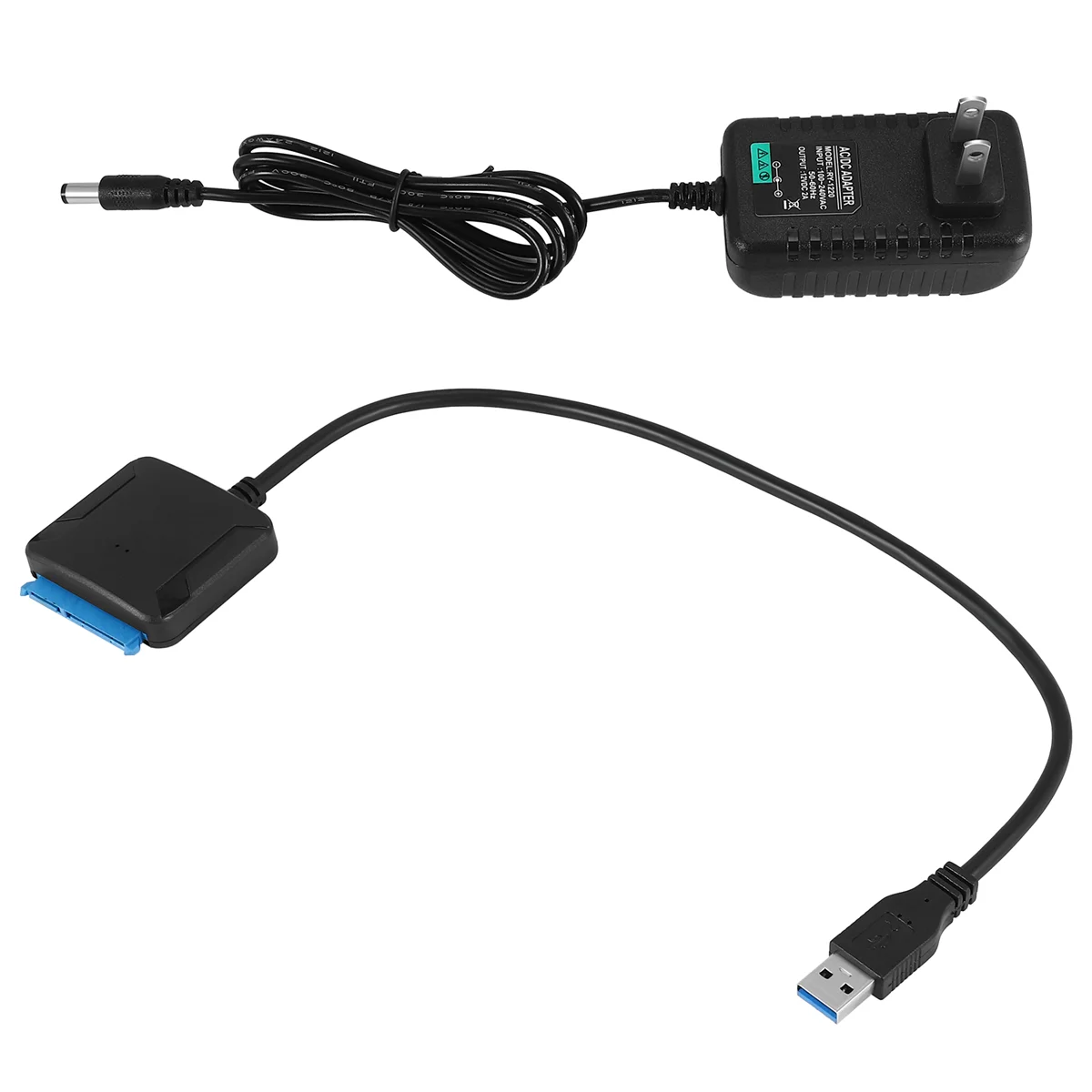 USB to Sata Data Cable, 2.5/3.5 Inch USB3.0 Easy Drive Cable Sata Hard Disk Adapter Cable(US Plug)