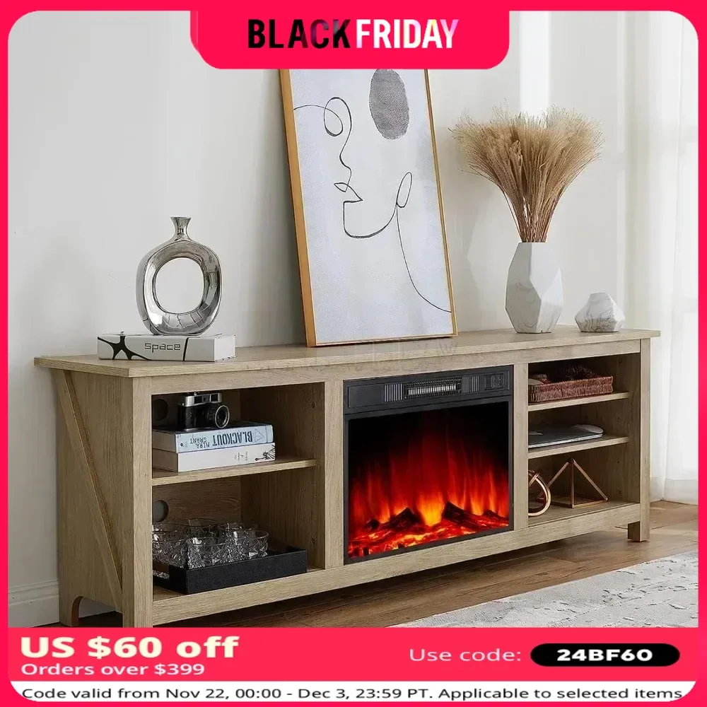 Fireplace TV Stand  with 23