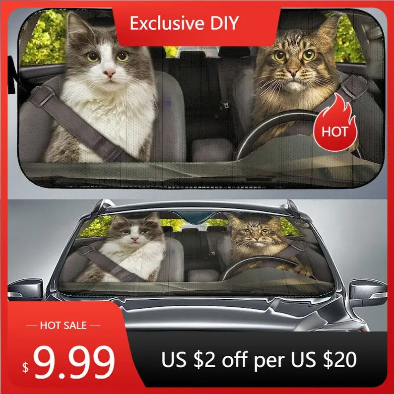 Cats Auto Sun Shade, Kitty, Meow, Car Sun Shade, Windshield, Car Accessories, Cat Dads, Cat Moms, Cat Lovers, Pets, Pet Lovers,