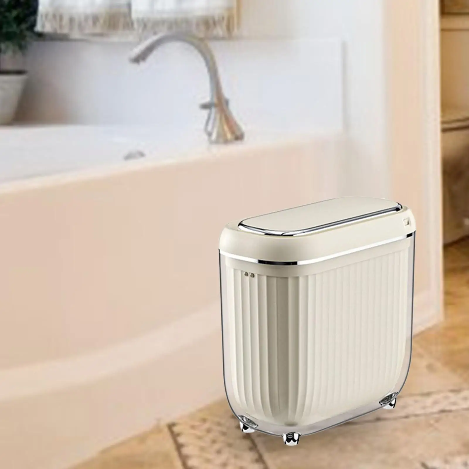 

Intelligent Induction Trash Can Automatic 14L Motion Sensor Wastebasket Garbage