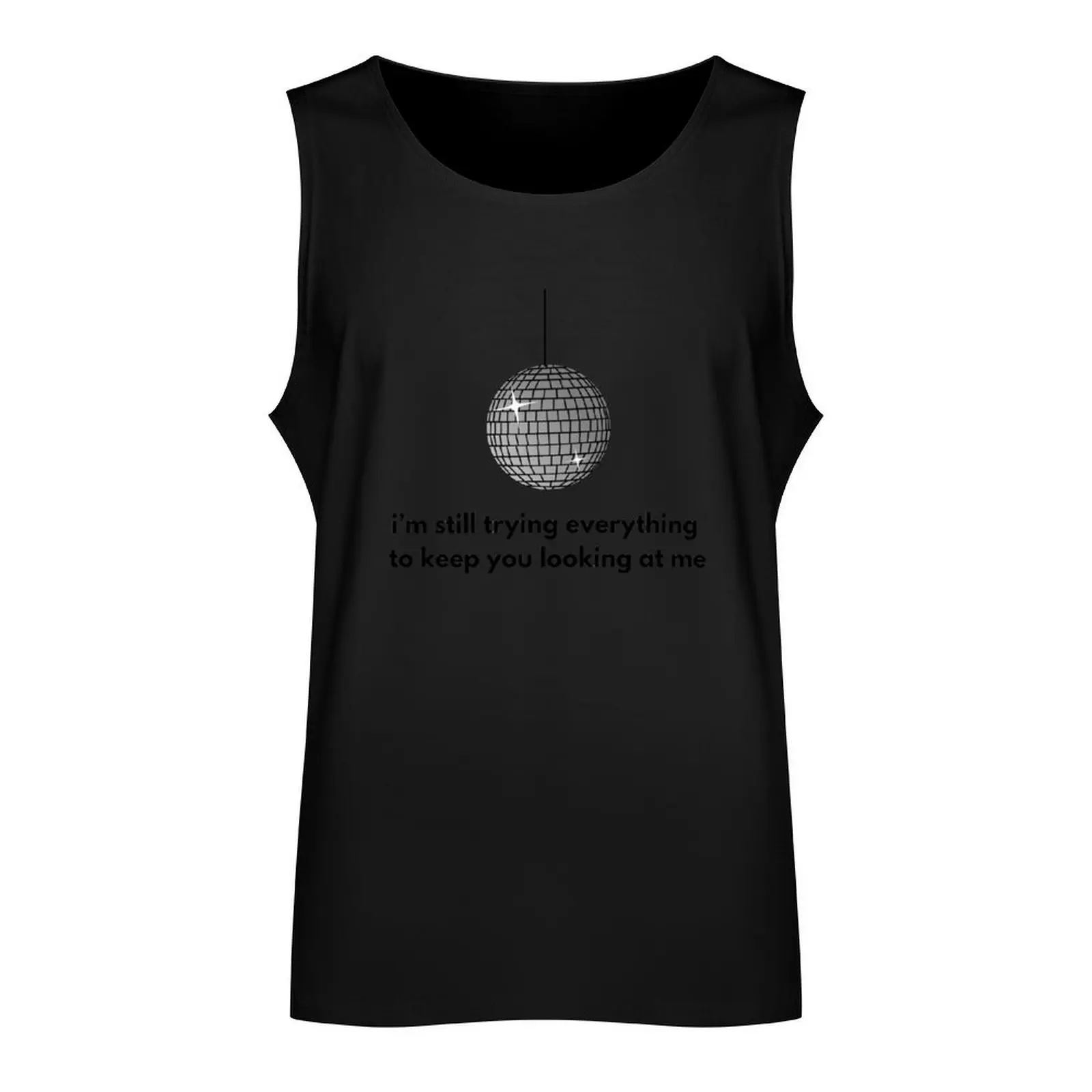 Reflective Groove: Still Dancing to Keep Your Gaze Tank Top t-shirt gym man cute tops T-shirt for fitness