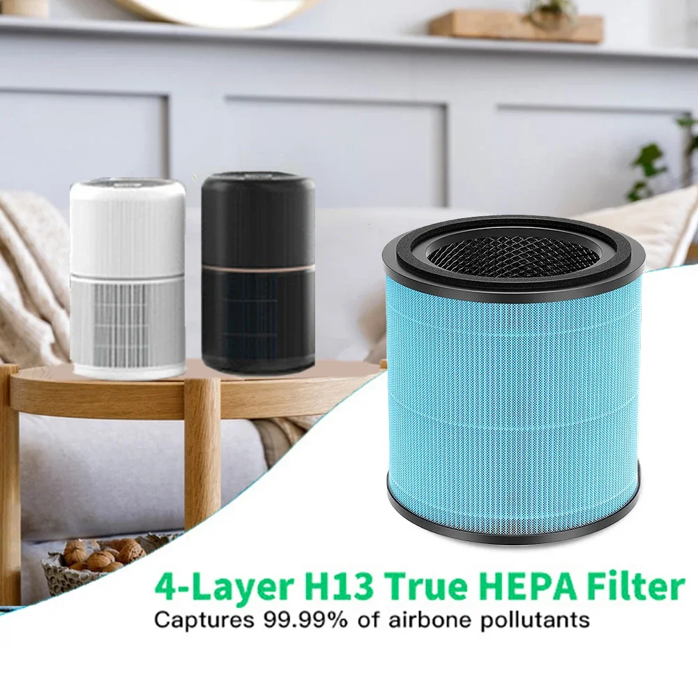 AP0601 Air Purifier Replacement Filter 4 Stage H13 True HEPA Filter AP0601 Air Filter Compatible with AIRTOK Air Purifier