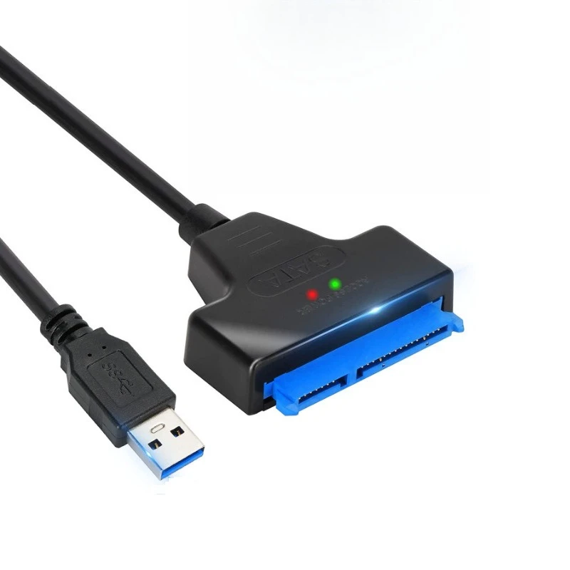 SATA III 3.0 Data Cable & USB3.0 to SATA Adapter Cable, Hard Drive Cord for 2.5 Inch SATA SSD HDD