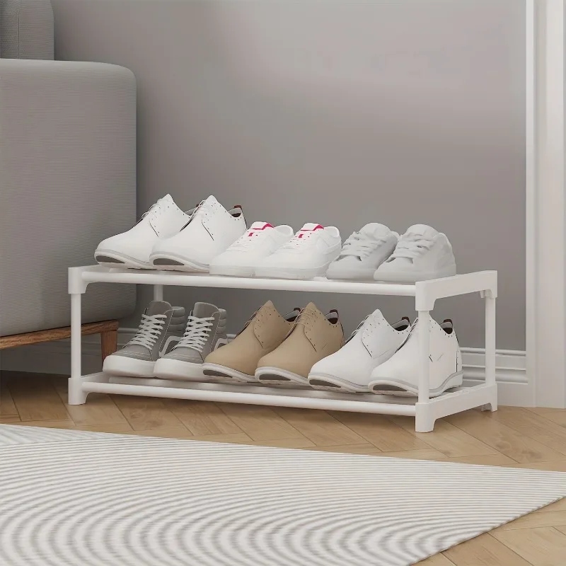 Shoe Rack for Closet,  Adjustable Shoe Rack for Small Space, Small Shoe Organizer for Front Door, Sturdy Metal,Front Door