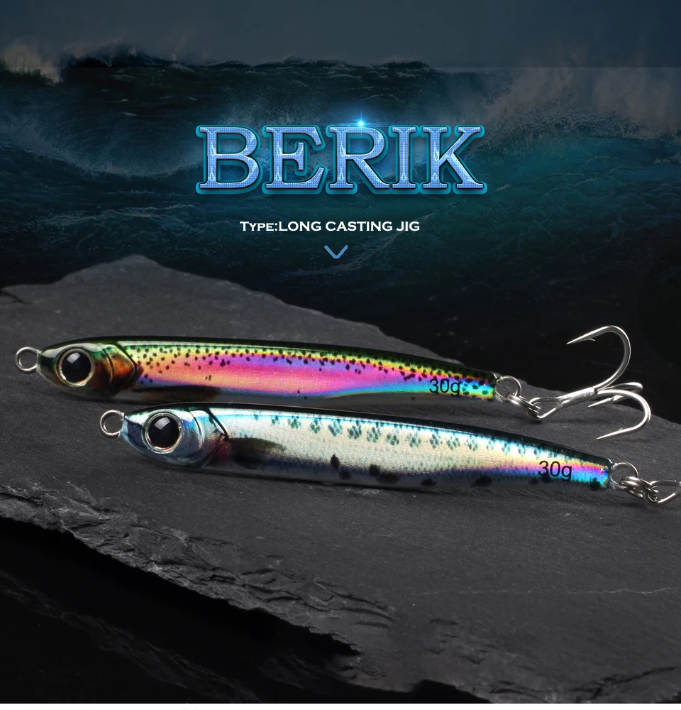 LETOYO 30g 40g 60g Angelköder Metall-Jig Künstlicher Harter Köder Slow Pitch Jigging Köder Bass Metall-Jig UV Kunstköder Barsch-Angelzubehör – Detail 1