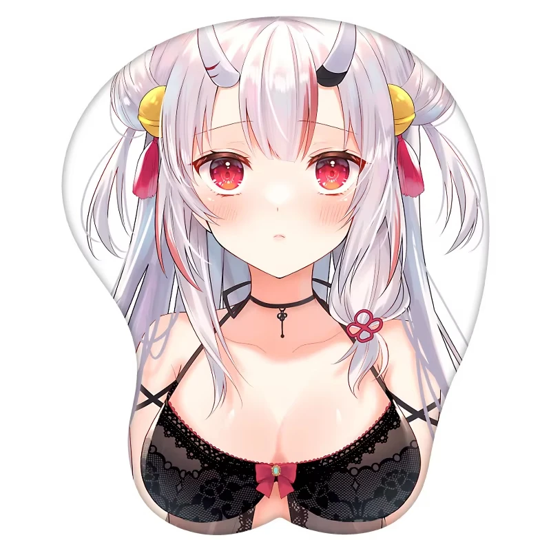 

Nakiri Ayame Azur Lane 3D Mouse Pad Anime Mousepad Wrist Rest Silicone Sexy Creative Gaming Mat Gift